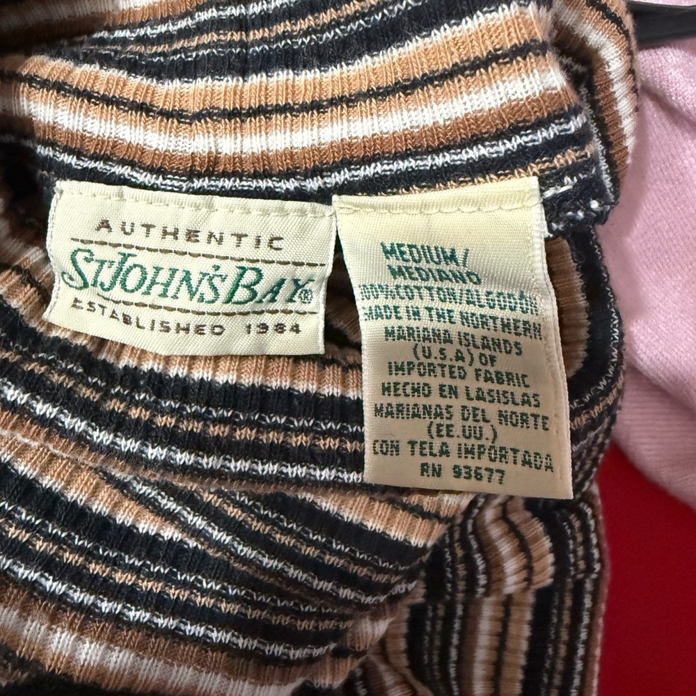 St. John's Bay Striped Sleeveless Top - Picture 4 of 4